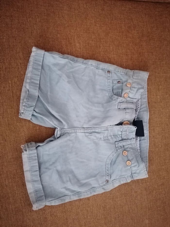 Short garçon bleu clair, losan, 18/24 mois