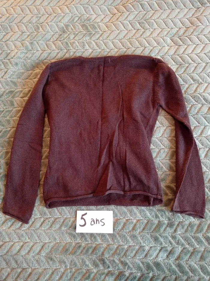 Gilet cache-coeur marron 5 ans - photo numéro 2