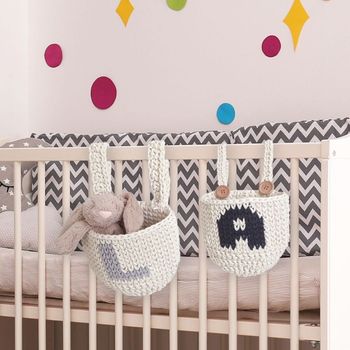 Cadeau naissance baptême, panier rangement suspendues chambre bébé, vide poches, cadeau bébé