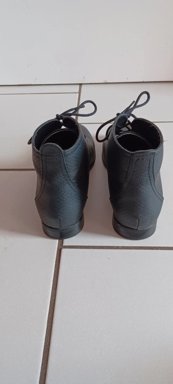 Bottines noires femme, motif effet serpent, taille 38 - photo numéro 7
