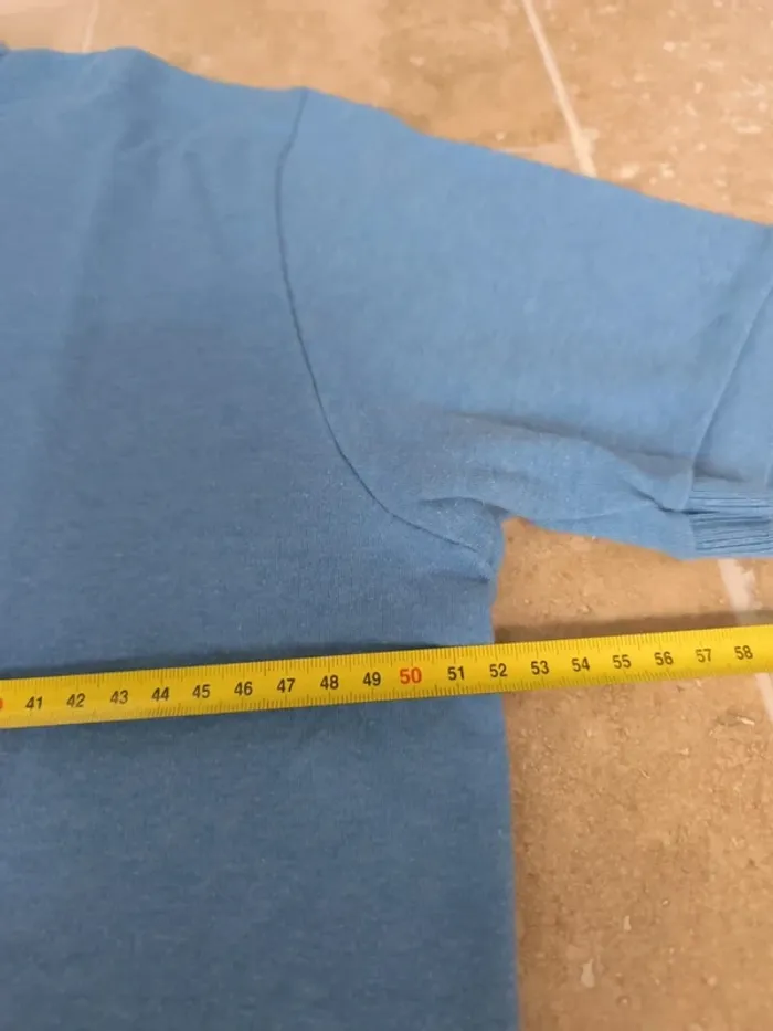 Polo Ralph Lauren homme S bleu clair logo jaune pima coton proche état neuf - photo numéro 6