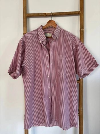 Chemisette à rayure bordeaux et blanche taille L