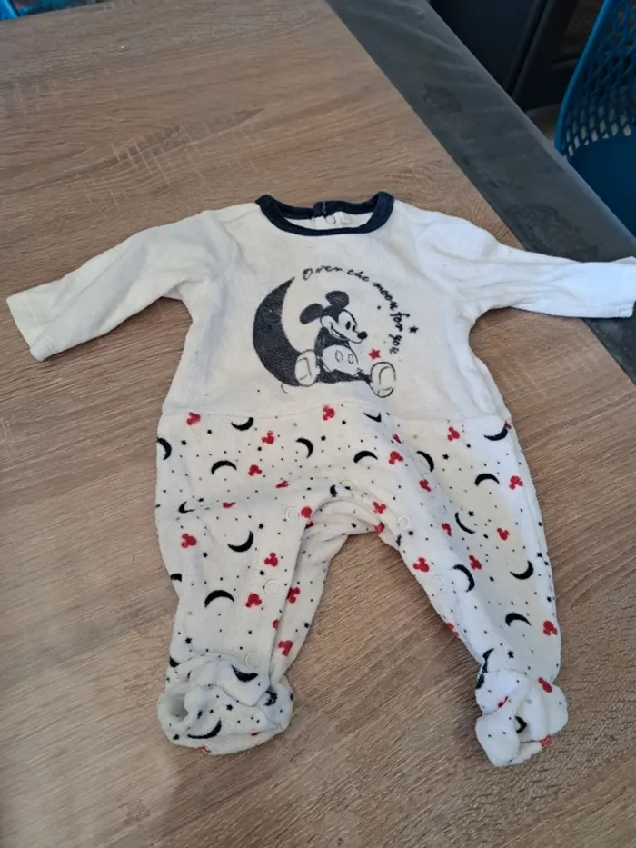 Pyjama grenouillère Mickey naissance - 50 cm