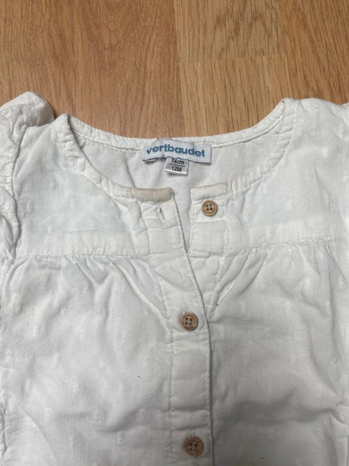 Chemisier manches longues blanc - photo numéro 3