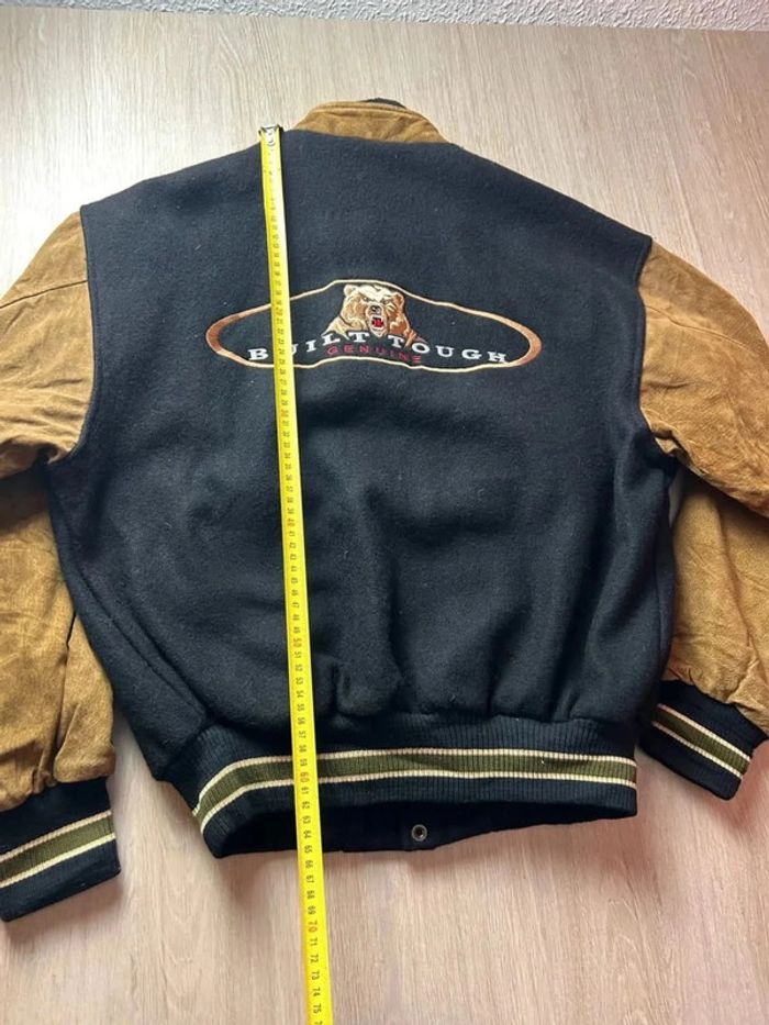 Teddy Varsity College Letterman Vintage “Bear Built Tough” Sumac Made in Canada - photo numéro 10