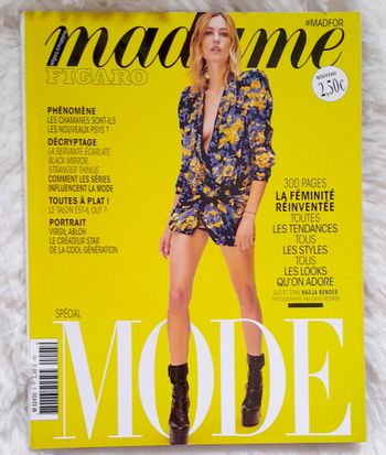 Magazine Madame Figaro Madfor n°5 septembre 2018 spécial Mode et Nadja Bender
