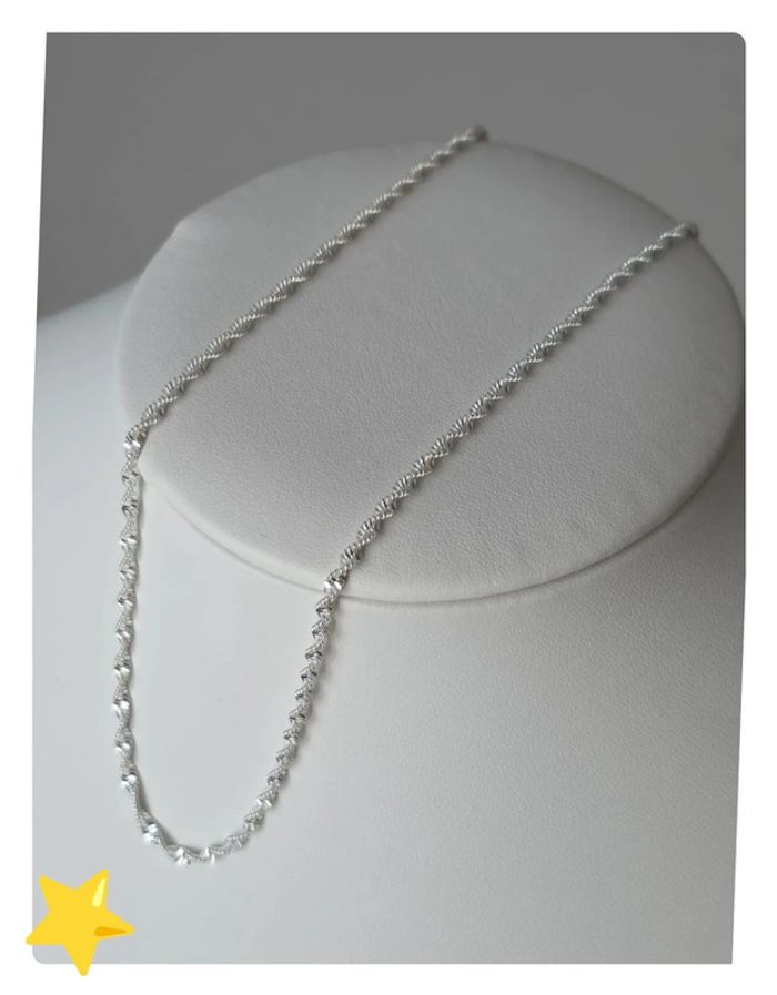 Collier maille Torsadé 2mm 40cm - photo numéro 6