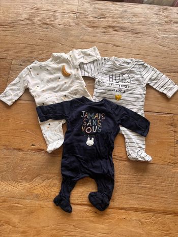 3 Pyjama 1 mois Kiabi