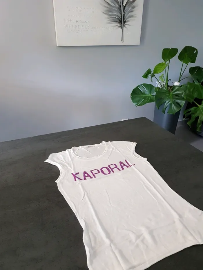 Haut Kaporal blanc/mauve M - photo numéro 3