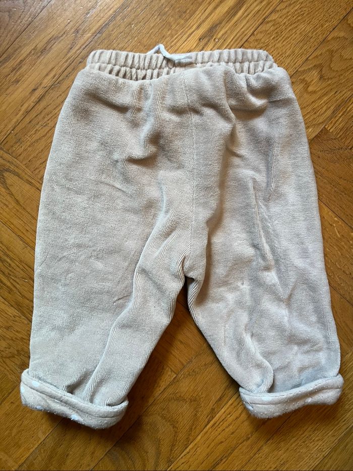 Pantalon beige molletonné 3 mois - photo numéro 2