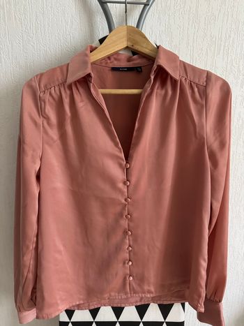 Blouse fluide rose poudrée S 