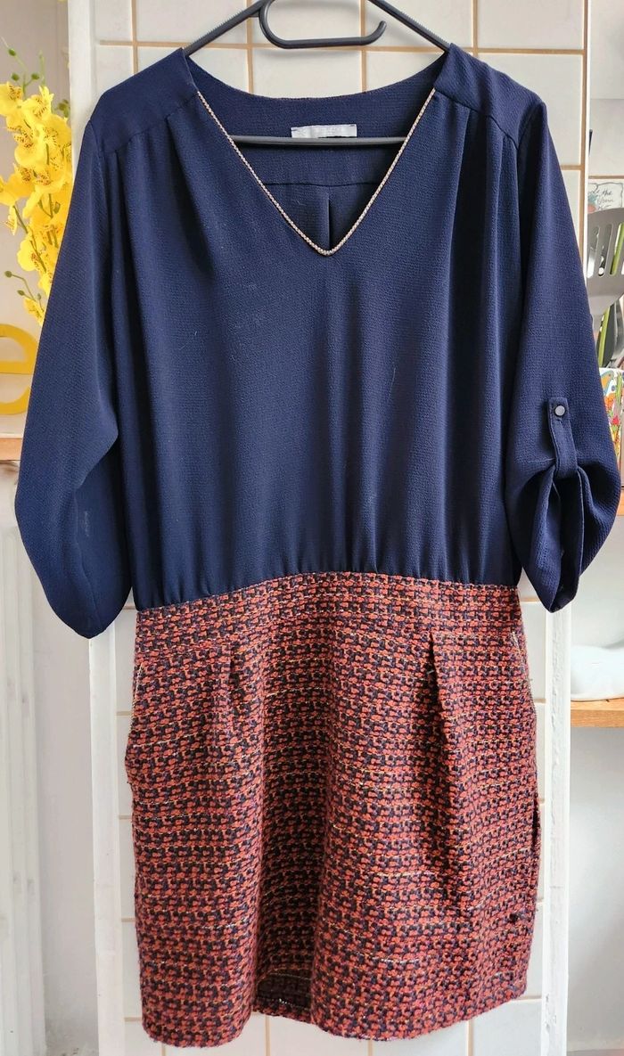 Robe bi matière chic - photo numéro 2