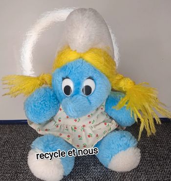 peluche  vintage '' la schtroumpfette  '' the smurfs