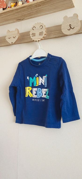 Maillot longues manches bleu Z 18 mois