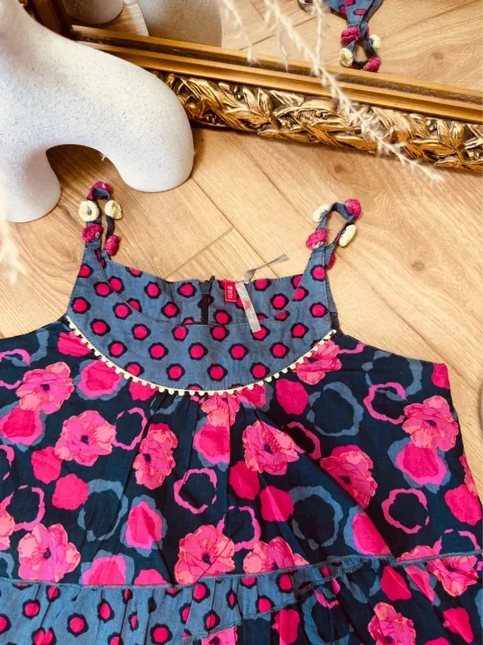 Taille 10 ans robe d’été fille Orchestra rose * fleurs * 🩷 - photo numéro 4