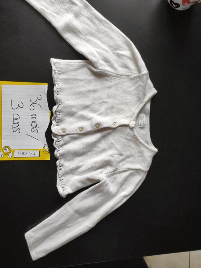 Gilet boléro blanc - photo numéro 2