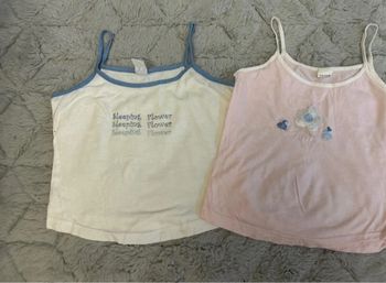 Lot de 2 T shirt à bretelle enfant 100% coton