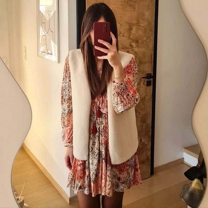 Robe courte imprimé multicolore 🩷