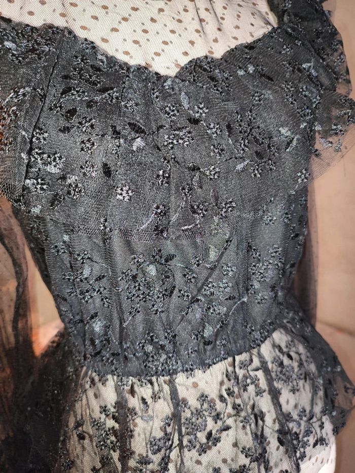 Blouse dentelle fleurs - photo numéro 7
