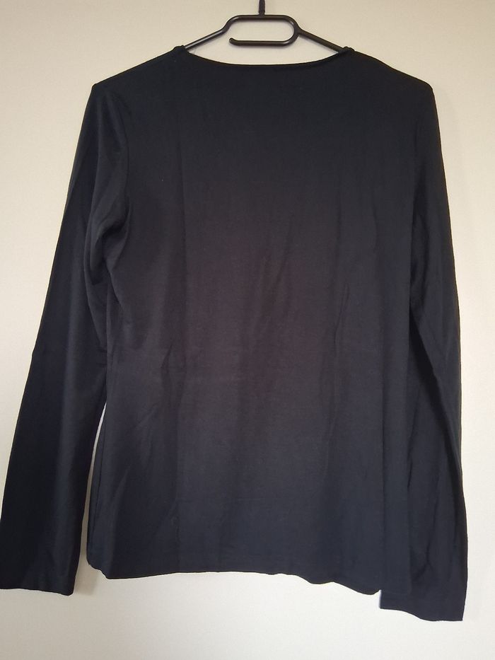 Sweat shirt noir perlé " t- 38- 40" - photo numéro 2