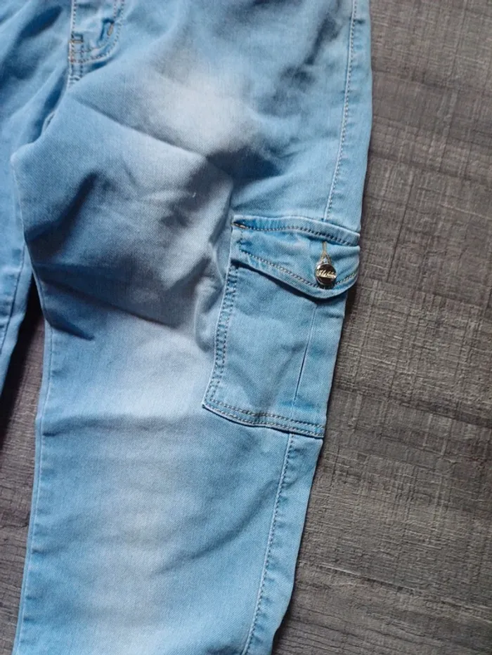 Bermuda cargo jeans délavé taille 38 - photo numéro 7