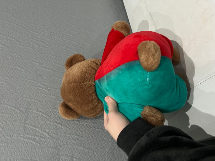 Ours brun habillé bi colores imprimé publicitaire - photo numéro 3