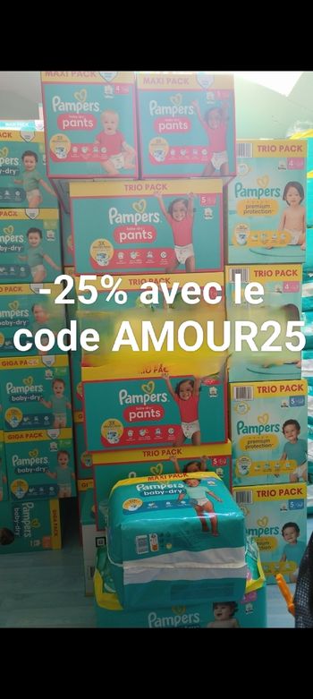 Couches Pampers toutes variétés