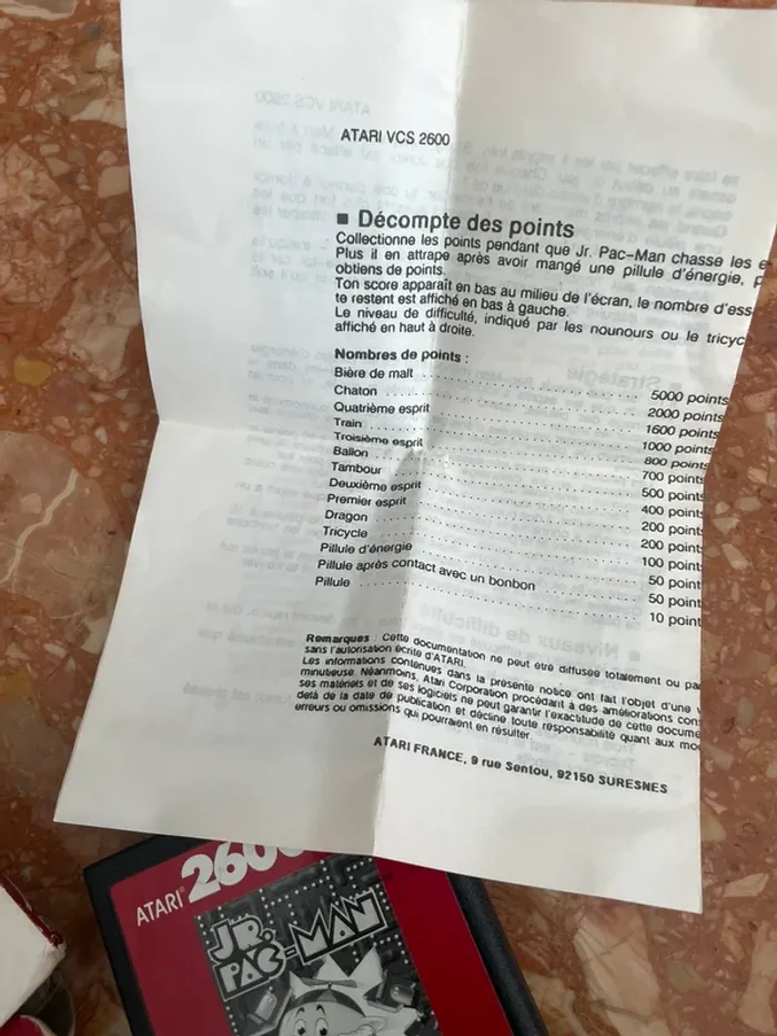 Atari 2600 avec sa notice 1987 Printed 1987 in Taiwan - photo numéro 5