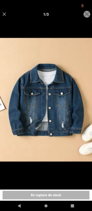 Veste jean fille