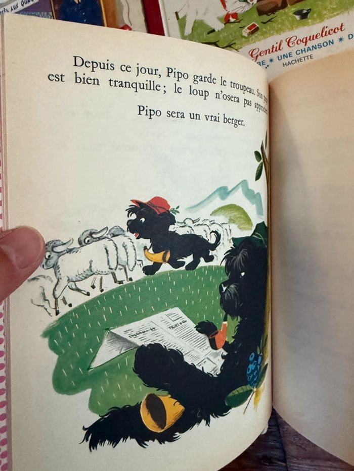 Bord rouge - Lot de 8 livres anciens vintage Caroline Gentil Coquelicot Pierre Probst Hachette - photo numéro 7