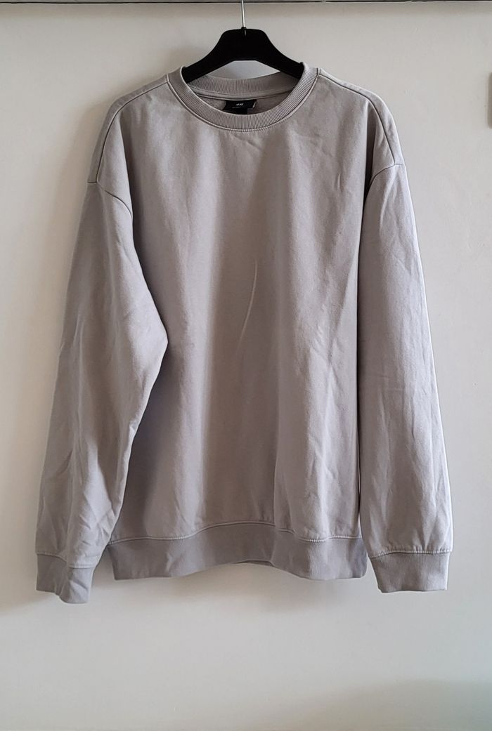 H&M Sweat ML TEurM - Gris-Regular Fit-Col Rond en TBE - photo numéro 2
