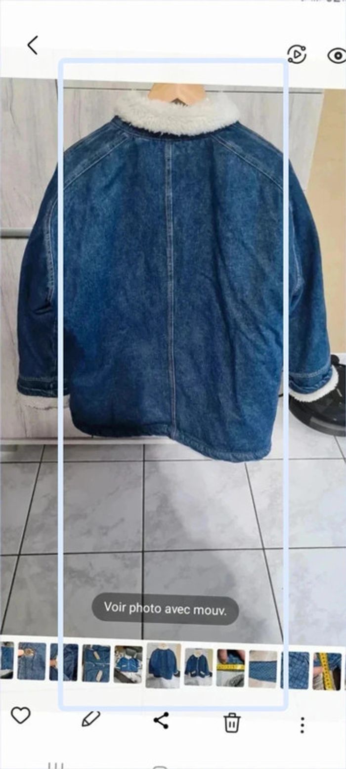 Veste  fourré jeans  globe  trotter - photo numéro 2