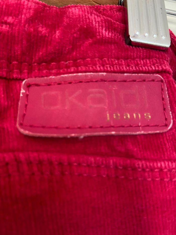 Slim en velours fuschia Okaïdi 12 ans - photo numéro 4