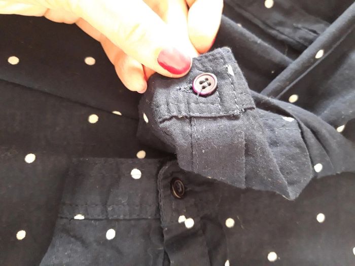 Chemise/chemisier à pois blanc - photo numéro 10