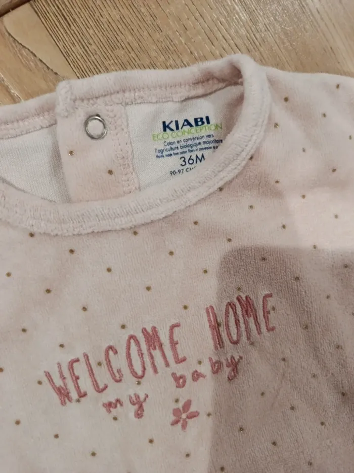 Pyjama 1 pièce 36 mois hiver velours - photo numéro 3