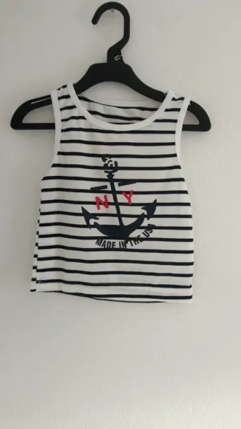 débardeur marinière garcon 12 mois