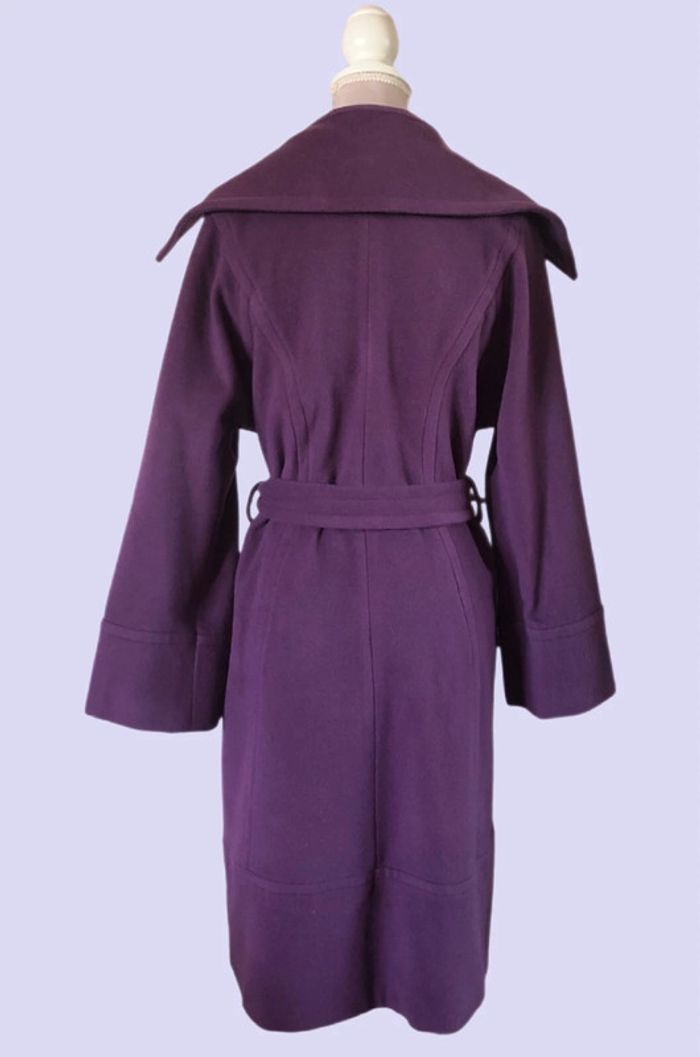 💜Superbe manteau long laine cachemire mauve neuf avec étiquette vintage 00s wool cashmere coat💜 - photo numéro 8