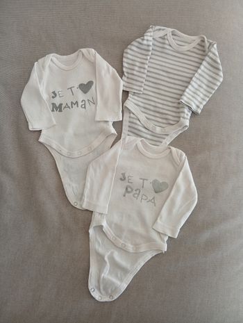 Lot 3 bodies manches longues 