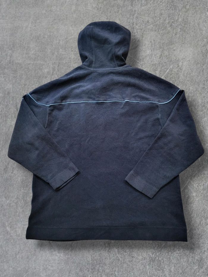 Sweat à capuche / Hoodie Nike polaire vintage bleu marine logos brodés - XL - photo numéro 2