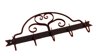 Support mural XIXème à Cochonnaille (XIXème)  Fer forgé à décor motifs de volutes