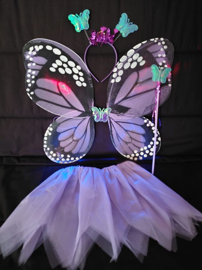 Déguisement papillon violet et accessoires 3-6ans - photo numéro 3