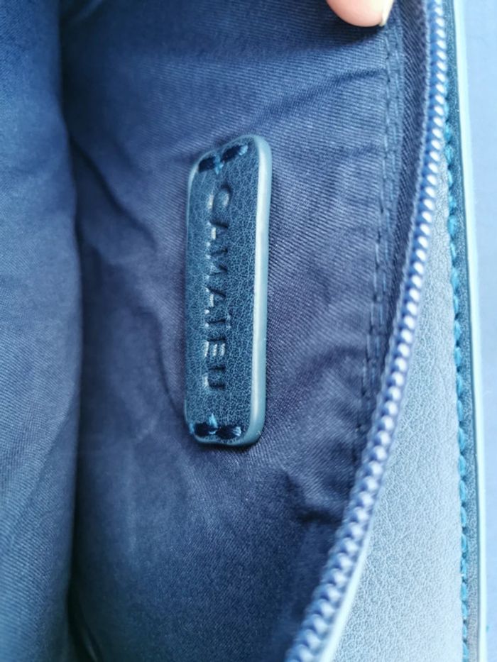 Sac à main chic bandouliere bleu camaïeu très bon état - photo numéro 6