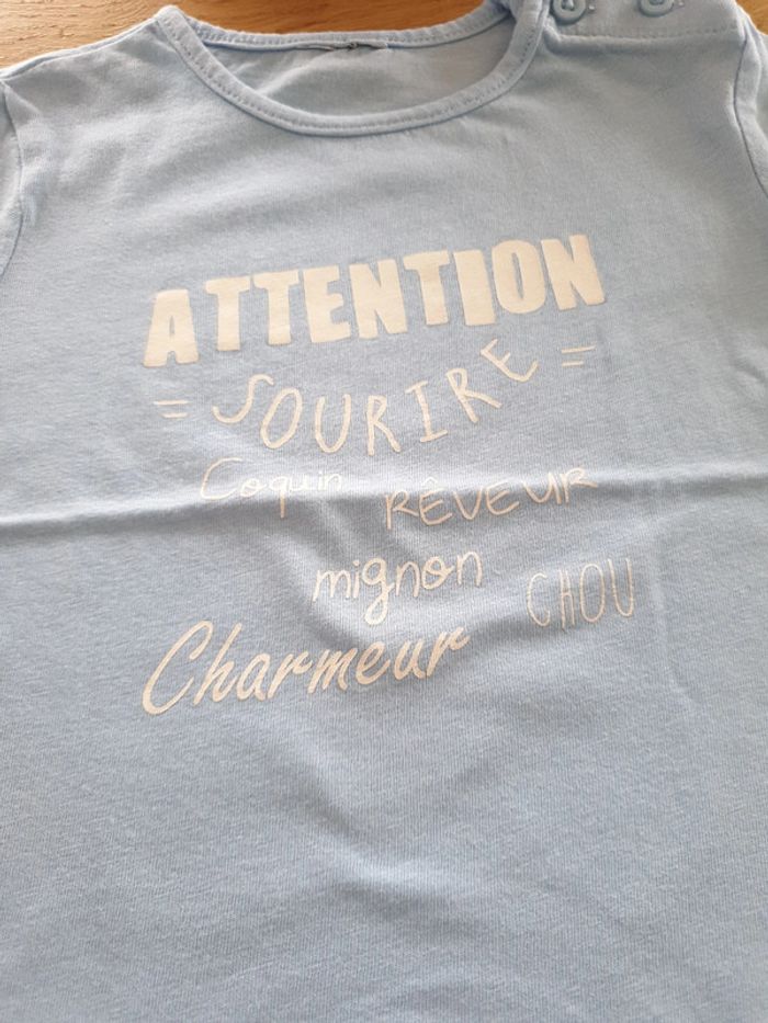 T-shirt manches courtes 6/9m - photo numéro 2