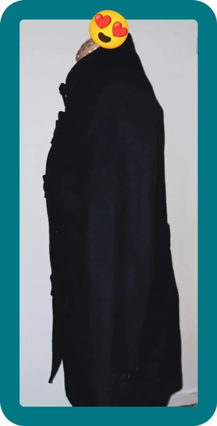 Manteau noir Femme, laine, taille 36-38, Patrice Breal - photo numéro 6