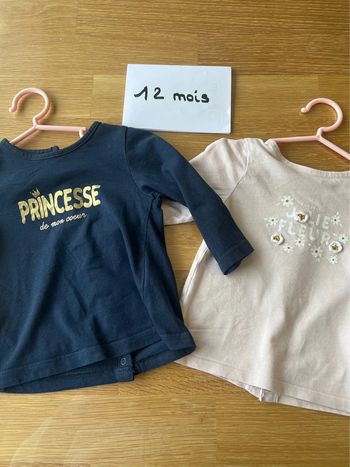 Lot 2 t shirts manches longues