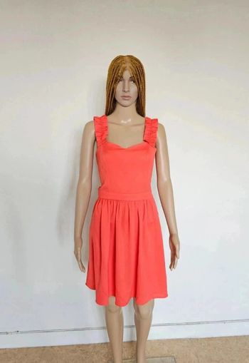 Magnifique robe corail évasée