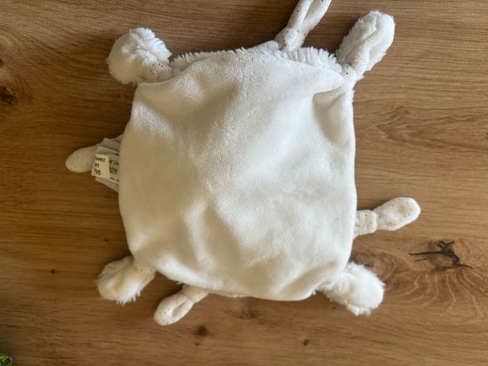 Doudou plat licorne blanc pois or doudou et compagnie - photo numéro 3