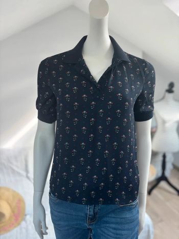 Polo à fleurs T36