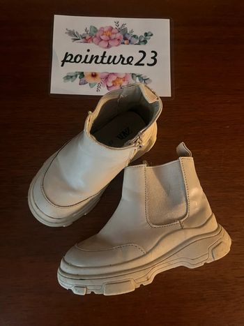 Bottines imperméable beige Zara 23
