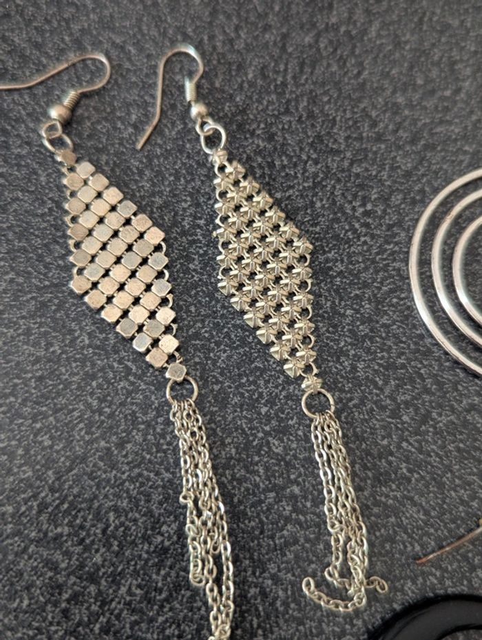 3 paires de boucles d'oreilles fantaisie - photo numéro 4